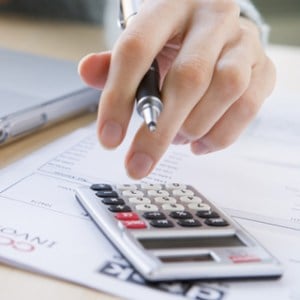 Financial paperwork and calculator